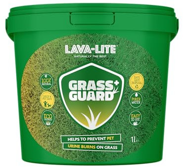 LAVA-LITE Grass Guard+ Dog Urine Lawn Burn Preventer Rocks - Natural Grass Saver for Lawns - Pet Safe Stones to Stop Yellow Patches - 800g Tub