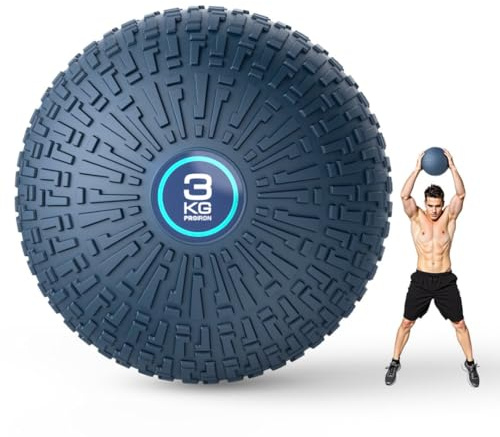 PROIRON Medecine Ball 3/5/8/10kg, Rempli de Sable sans Rebond, Wall Ball pour L'entraînement Explosif, Noyau et Physique