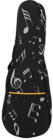 MUNEFE Borsa imbottita per ukulele, custodia rigida per ukulele, custodia per ukulele da concerto per riporre corde di ricambio, tracolle, accordatori e corde, ecc.