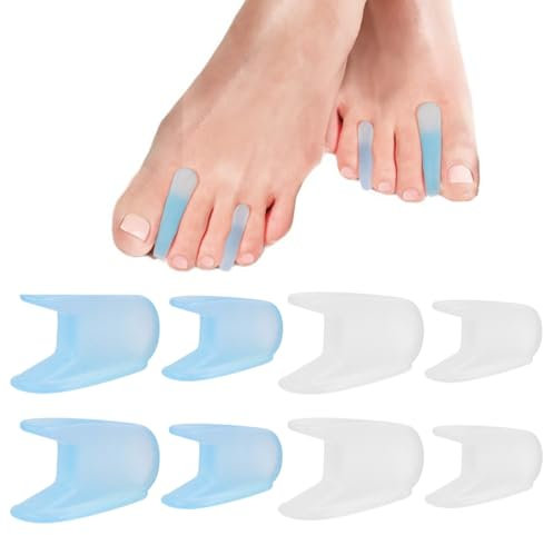 Séparateurs d'orteils en gel, 8de écarteurs d'orteils pour oignons et cors, coussinets correcteurs pour orteils crochus, callosités, oignons, orteils chevauchants Contre Les Ampoules et Cors
