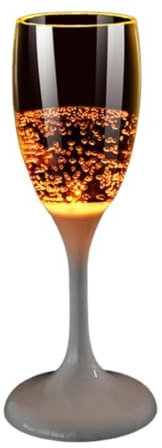 Tefexer LED Light Up Cups Wine Champagne Flutes Neon High Foot Glass with Replaceable Buttons Battery for Wedding, Birthday Party