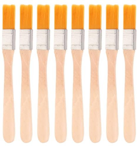 Vaguelly 8pièces Pinceaux à Manche Bois pour Peinture Arts Plastiques Et Nettoyage Ordinateur Brosse Polyvalente pour Murs Et Meubles