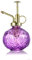 KoGiio Pflanzen Glas Sprühflasche, 240ml Retro Relief Pflanzensprüher mit Pumpe, Blumen Zerstäuber Drucksprüher für Balkon Kleiner Gartenpflanzen Indoor Haus Oder Büro Lila + Goldener Sprühkopf