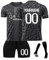 Personalisiertes Fußball Trikots Set 25/24 Hause/Auswärts Fußballtrikot Strips Fussball Trainingsanzug Sportshirt Junge Football Training Tshirts Shorts und Socken Anzug mit DIY Name Nummer 06
