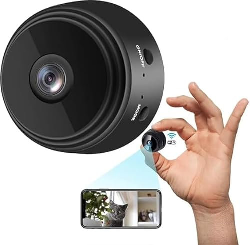 TopsPrime Minicámara Espía Inalámbrica A9 HD 1080p | Cámara de Vigilancia WiFi Inteligente con Visión Nocturna a Color, Detección por IA y Gran Angular de 120° | Seguridad Oculta para Hogar y Oficina