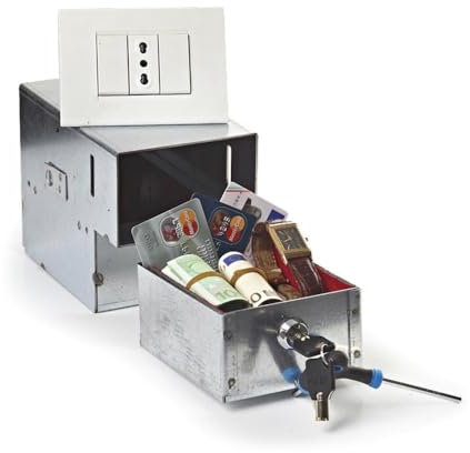 Cassaforte Invisibile ad Incasso Zincata 13x18x7 cm | Sicurezza Nascosta | Struttura Robusta | Protezione per Denaro e Documenti | Installazione Facile | Ideale per Casa