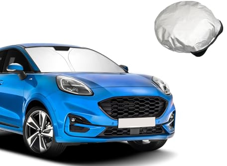 BSTW Parasol de Parabrisas para Ford Puma MK2 2020-2025, Parasol Plegable con Aislamiento Térmico y Protección UV, Compatible con Ford Puma ST EcoBoost Hybrid