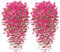 Betylifoy Kunstblumen Hängend 4 Stück Künstliche Hängepflanzen wie Echt 76cm Lang Kunstblumen Outdoor Wetterfest Künstliche Pflanzen UV-Beständig für Draußen Garten Balkon Dekoration (Rosenrot)