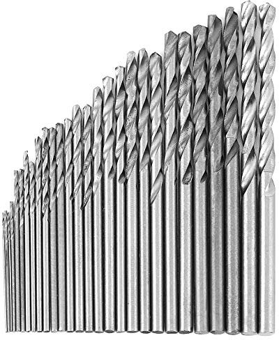 Spiralbohrer Set 0,8–1,5 mm 16 pcs HSS Drill Bits Straight Shank für dünnes Metall Aluminium Eisen Holz Kunststoff mit verschiedenen Größen für elektrische Bohrmaschinen