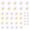 Tinoaly 40Pcs Daisy Flower Iron on Patches, 4 Sizes White Flower Sew on Patches Cute Embroidery Applique for Decoration Clothes Bags Hat Jeans Backpacks Shirts