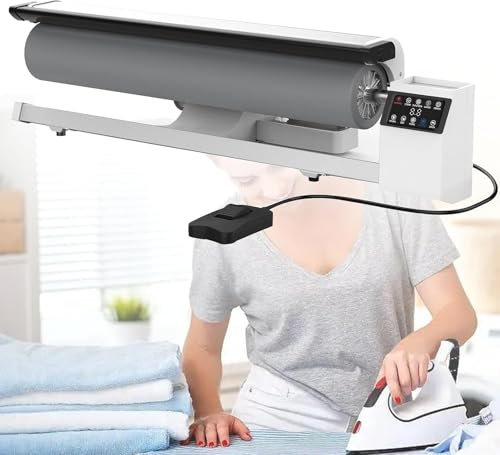 TPTAWF 900Mm Commerciale Rotante Rullo Ferro Pressa A Vapore 2950W Industriale Tessuto Piroscafo con Pedale Ferro A Vapore