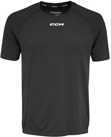 CCM Kurzarm Premium Trainings T-Shirt Senior (DE/NL/SE/PL, Alphanumerisch, M, Regular, Regular, Schwarz)
