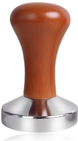 51mm Espresso Tamper-Premium Barista Coffee Tamper, Coffee Press Tool, Solid Wood Tamper Espresso Handle, Stainless Steel, Espresso Accessories for Barista, Cafe, Coffee Grounds