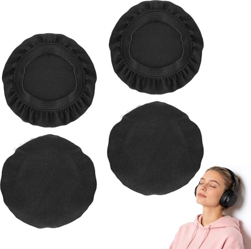 GZRXIOUS 4 Stücke Dehnbare Waschbare Kopfhörer, Stoff-Kopfhörer-Abdeckungen, Kopfhörer Ohrpolster, Weich und Bequem Kopfhörer-überzug für Schützen sie das Headset Fits 6-8,5cm Headphone