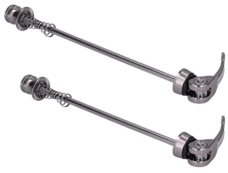 Zerodis Bicycles Spare Parts Release Set Lightweight Aluminum Alloy Steel Skewers For Mountain Bikes Easy Installation And Detachable Lever Suitable For Most Bikes Front Rear Skewer Quick (Gray)