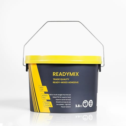 Besto Ready Mixed Wallpaper Paste | (2.5 kg) Wallpaper Adhesive | Pre Mixed Wallpaper Paste with Anti-Mould Support | Added PVA Glue for Walls with Long-Lasting Hold & Easy Spread (2.5KG)