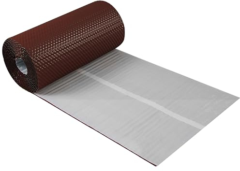 Kaminanschlussband 3D Strukturiertes Aluminium 300 mm x 5 m, 7 Farben Wandanschlussband Dach Kamin Wand Schornstein (Kastanienrot)