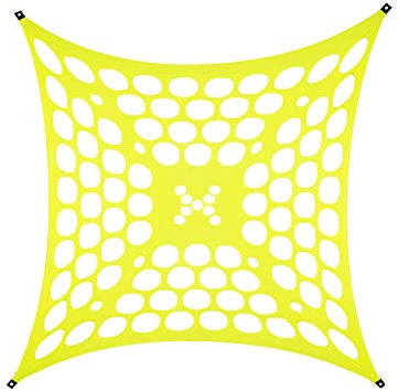 PSYWORK Schwarzlicht Segel Spandex | Space Dots | Gelb | 3 x 3m | UV-aktiv | Leuchtend | Wandtuch Wandbehang Stoff Neon Deko Party Tuch Tapestry Poster PSY Goa