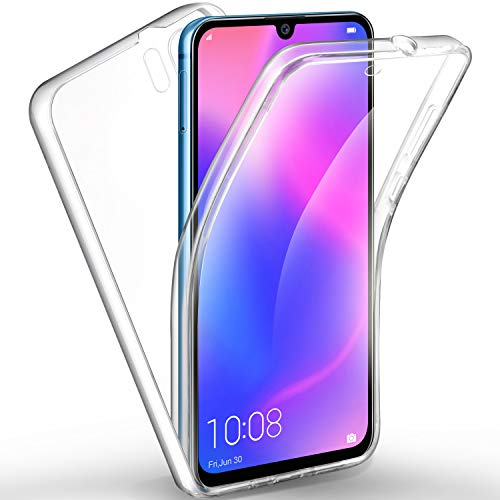 AROYI Hülle Kompatibel mit Huawei P30 Pro 360 Grad Handyhülle, Silikon Crystal Full Schutz Cover 2in1 Separat Hart PC Zurück mit Weich TPU Vorderseite Vorne und Hinten Schutzhülle für P30 Pro