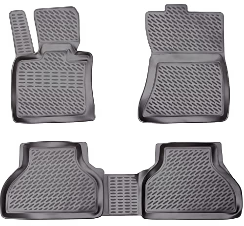 Design 3D Gummimatten Set für BMW X5 (E70) 2006-2013 | Extra hoher 5cm Rand