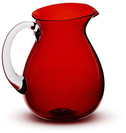 CARAFFA IN VETRO ROSSA CON MANICO COLLEZIONE MEMENTO