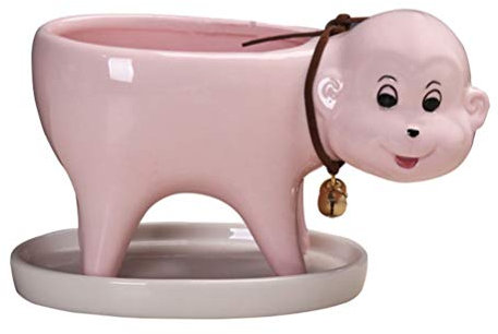 YARNOW Vaso Da Fiori Ceramica Forma Di Scimmia Decorazione Divertente Per Piante Grasse Design Unico Per Casa e Ufficio Non Include Piante Con Coda Di Scimmia