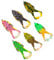 6PCS Doppelpropeller Frösche Soft Bait- Kunstköder -Soft Silikon Angelköder für Angeln - Wobbler Gummiköder/Frogs Weiche Köder/Angel-Köder/Fischköder