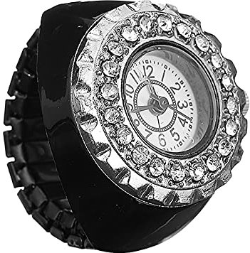 UKCOCO Damenringe Mini Ring Watch Trend Mode Frauen Ringuhr Diamant Finger Dekoration Uhr Ring Uhr Watch Ring Men Diamantringe