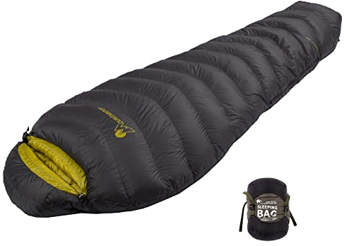 Mountaintop Ultralight Mummy Down Sleeping Bag 650 Fill Power Duck Down Suits for 32 Degree F for Camping Hiking Backpacking
