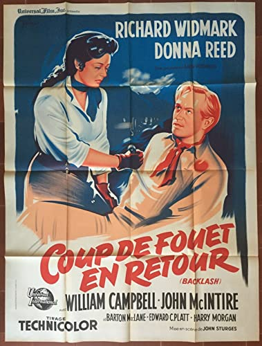 Affiche COUP DE FOUET EN RETOUR Backlash RICHARD WIDMARK Western 120x160cm