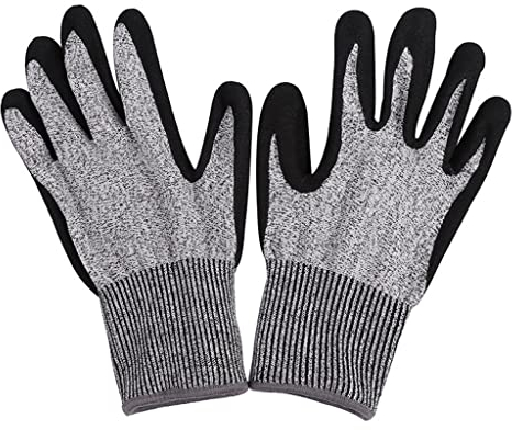 Schnittschutzhandschuhe aus Nitril-Butadien-matt in Fünf Stufen, Atmungsaktive Schutzhandschuhe Für Schlachtung, Küche, Garten (4 Paar) (Size : S)