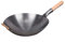 ZXFDMSWJ Wok de Hierro Fundido, Wok Antiadherente Tradicional Hecho a Mano, Olla de Gas Oxidada con Mango de Madera Desmontable, Parte Inferior Redondeada Resistente a los Arañazos,38cm/15 Pulgadas