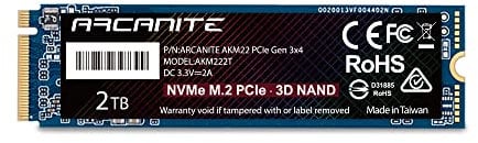 ARCANITE 2TB NVMe M.2 2280 PCIe Gen 3x4 Internal SSD Solid State Drive