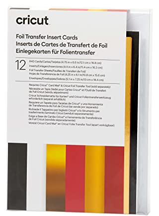 Cricut Folientransfereinsatzkarten Royal Flush | 12,1 cm x 16,8 cm (Größe R40) | 12-Pack | Für Card Matte - 2x2