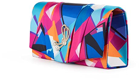 JURLEA dames pochette femmes Satin cerise diamant pochette mariage soirée sac chaîne soie Messenger sac soirée sac à main portefeuille(MHY102, Coloré-MHY102)