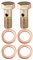 X AUTOHAUX 2 Set Banjo Bolt Brake Fitting Adapter M8x1 Thread Single Banjo Bolt