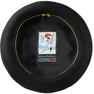 Maison Berblanc - Französische Barett, Baskenmütze wasserabweisend Le Parisien - Size 62 cm - Noir
