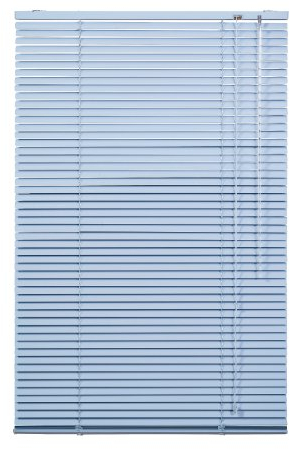 Lichtblick Aluminium Jalousie, Alu-Jalousie mit Klemmträgern und Wandmontageclips für Fenster und Türen Blau, 45 cm x 130 cm (B x L)