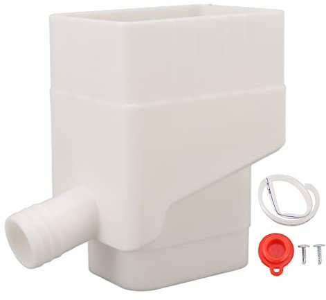 Pssopp de Recolección de Agua de Lluvia, ABS Material Barriles Colectores de Agua Profesionales para Desviar Agua (Blanco)