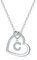 TINGN Kette Mädchen Geschenke für Mädchen - Kette mit Buchstaben Kette Mädchen Geschenke für Mädchen Teenager Mädchen Buchstaben C Kette Mädchen Geschenke Halskette Damen Mädchen Kette Silber Herz