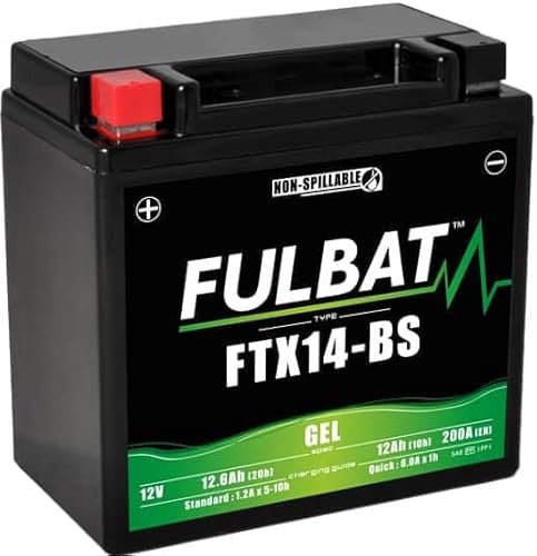 Yuasa YTX14-BS Equivalent GEL UPGRADE BATTERY for Kawasaki - FULBAT FTX14