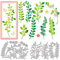 GLOBLELAND Blätter Zweige Stanzformen Für DIY Scrapbooking Metall Zweige Blumen Stanzungen Prägeschablonen Vorlage Für Papierkartenherstellung Dekoration Album Handwerk Dekor