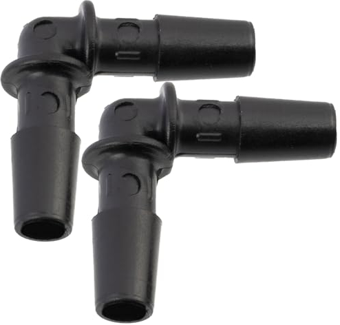 AERZETIX - C70146 - Juego de 2 manguitos de conexión, tubo de refrigerante universal acodado 90° - diámetro exterior 6.5mm - diámetro interior 4.5mm - en plástico