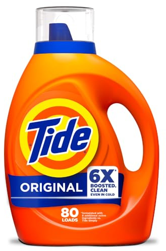 Tide Flüssigwaschmittel, HE-kompatibel, Originalduft, 80 Waschladungen, 2,957.3 ml