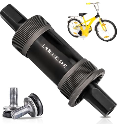 68mm Tretlager Fahrrad Fahrrad Innenlager:122.5L Tretlager Fahrrad BSA für Mountainbike MTB, Vierkant-Innenlager nnenlager BSA Innenlager Vierlochachsen-Fahrradteile für Fahrradzubehör (122.5L)