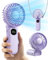 Purple Portable LED Fan, 3000mAh Battery Operated, 3 in 1 Handheld/Neck/Desk Mini Fan for Travel, Beach, Outdoor