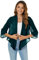 Famrrifuu Femme Boléro Court Gilet Léger Manches 3/4 Boléro Cardigan Élégant Veste Courte Mousseline de Soie,Vert,M