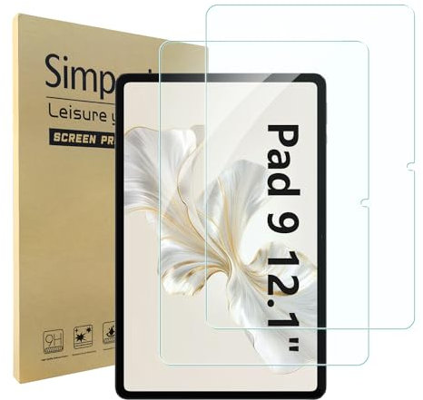 Simpeak 2 Pack Screen Protector Compatible with Honor Pad 9 12.1, Tempered Glass Compatible with Honor Pad 9 12.1, [9H Hardness][Bubble Free]
