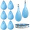UQM 8 Pack Pool Cover Weights with Hooks, Leakproof Swimming Pool Cover Hanging Bag Thick PVC Pool Water Bags, Antifreezing Winter Pool Tarp Weights for Above Ground Pool Cover