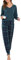 Vlazom Pyjama Femme Hiver Ensembles de Pyjama à Manche Longue Col en V Vêtements de Nuit à Carreaux Chaud Long，A-Vert Grisâtre，XL